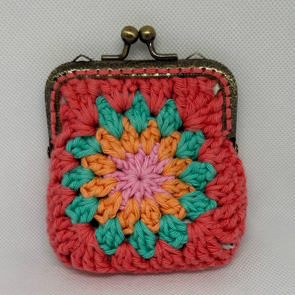 Crochet Granny Square Coin Purse